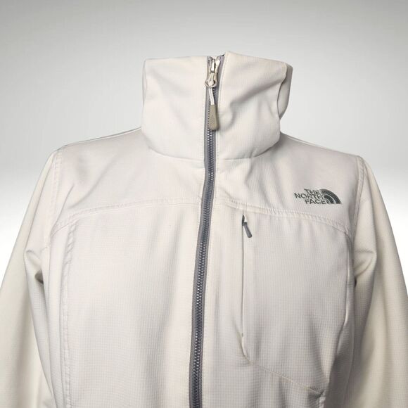 The North Face Jacket Women’s Size Medium White Windwall Full Zip Soft Shell - Picture 2 of 14